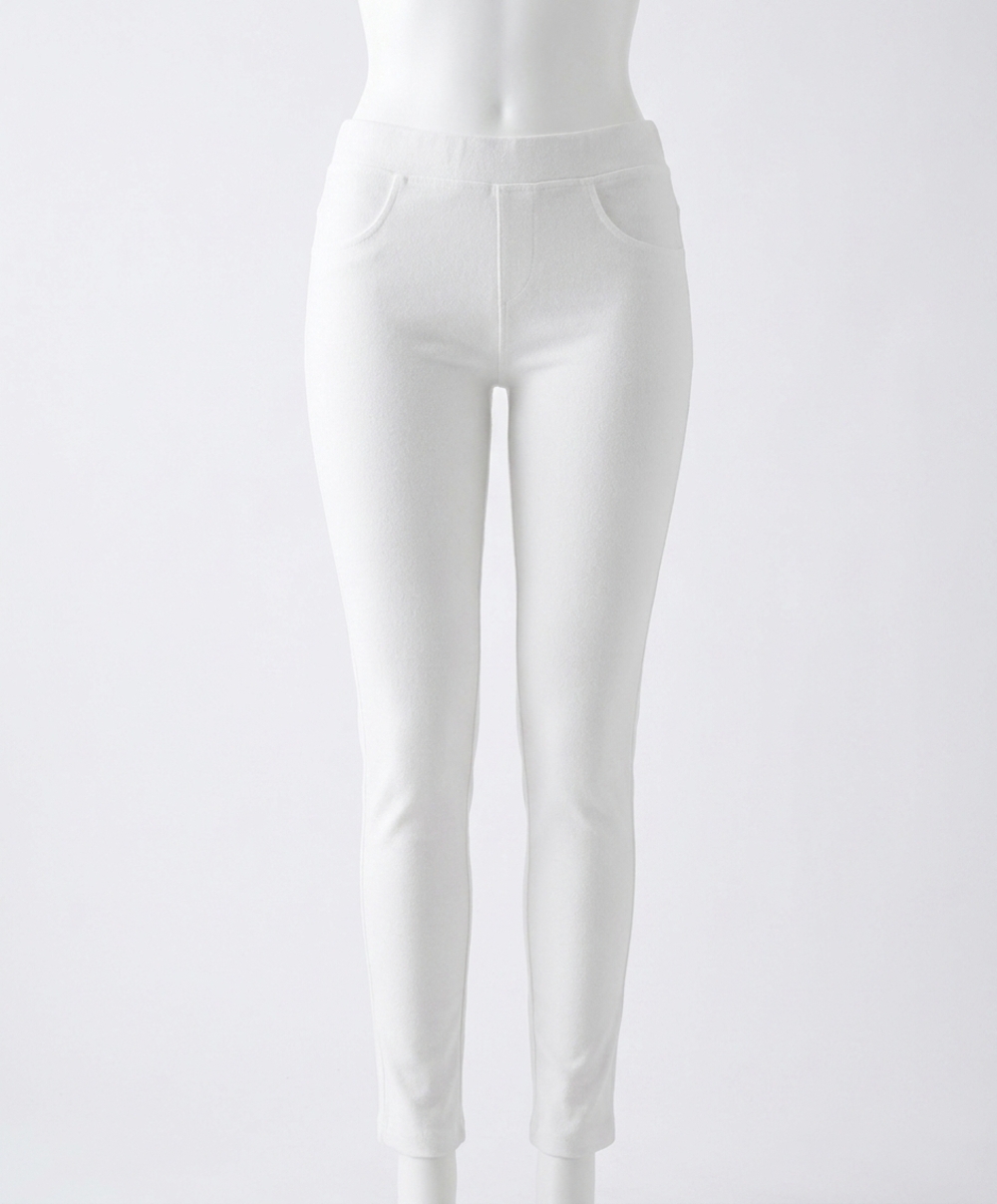 NEW FRENCH KYSS high waisted jegging in white